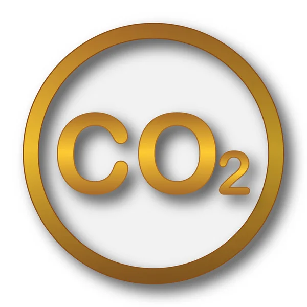 Значок Co2 Кнопка Интернет Белом Фоне — стоковое фото