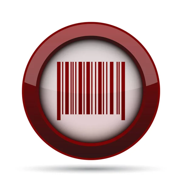 Barcode Pictogram Internet Knop Witte Achtergrond — Stockfoto