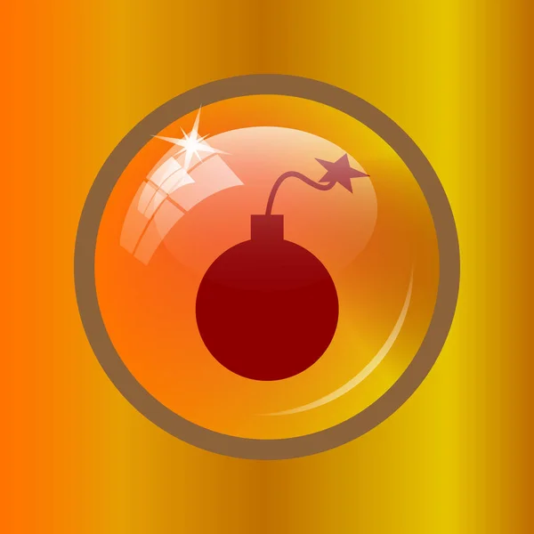 Ikona Bomby Przycisk Internet Kolorowym Tle — Zdjęcie stockowe