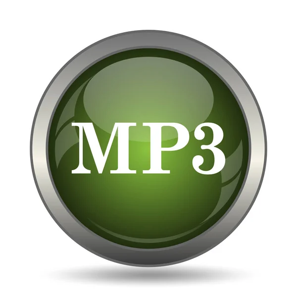 Ikona Mp3 Przycisk Internet Białym Tle — Zdjęcie stockowe