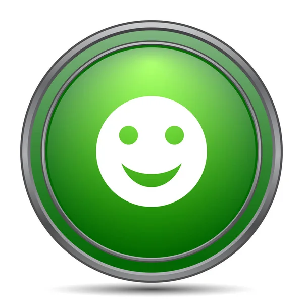 Smiley Icoon Internet Knop Witte Achtergrond — Stockfoto