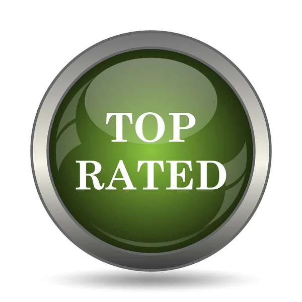 Top rated  icon. Internet button on white background.