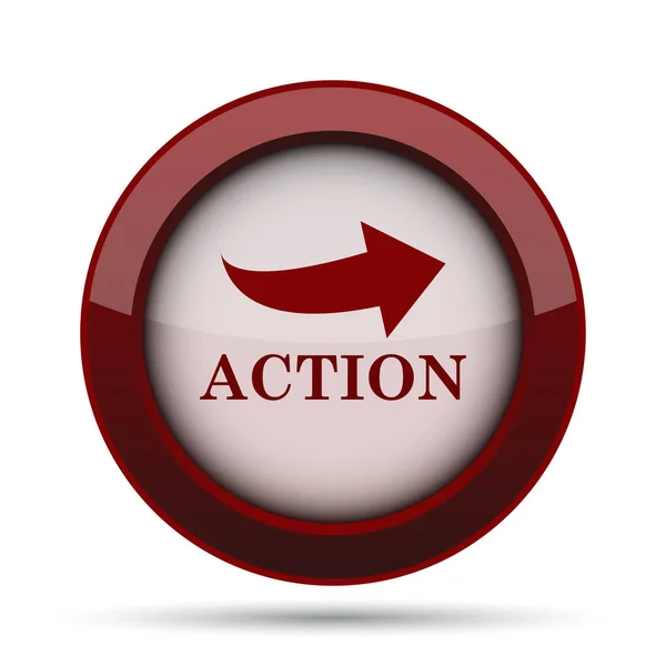 Action Icon Internet Button White Background — Stock Photo, Image