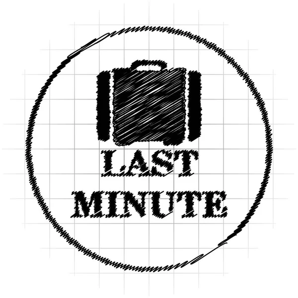Last Minute Symbol Internet Taste Auf Weißem Hintergrund — Stockfoto