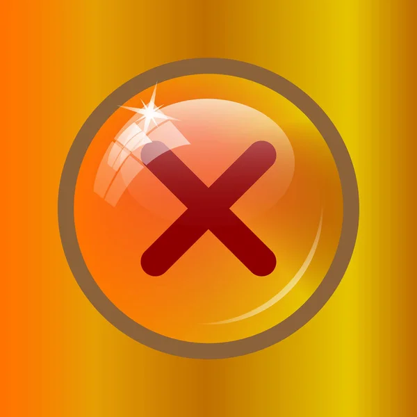 Иконка Close Кнопка Интернет Цветном Фоне — стоковое фото