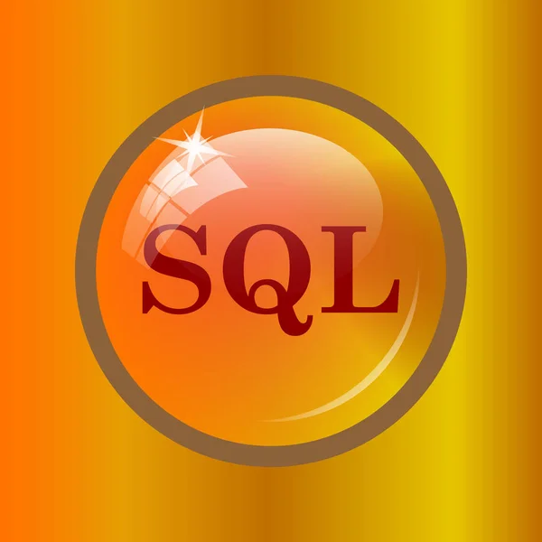 Значок Sql Кнопка Интернет Цветном Фоне — стоковое фото