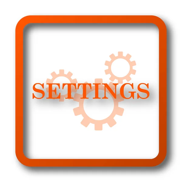 Settings Icon Internet Button White Background — Stock Photo, Image