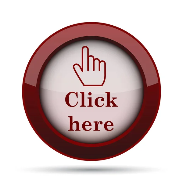 Click here icon — Stock Photo, Image