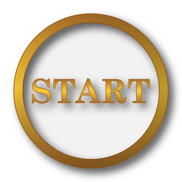 Start Symbol Internet Taste Auf Weißem Hintergrund — Stockfoto