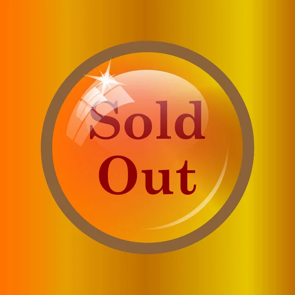 Sold out icon. Internet button on colored background.
