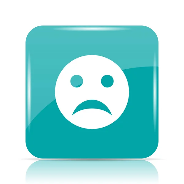 Sad Smiley Icon Internet Button White Background — Stock Photo, Image