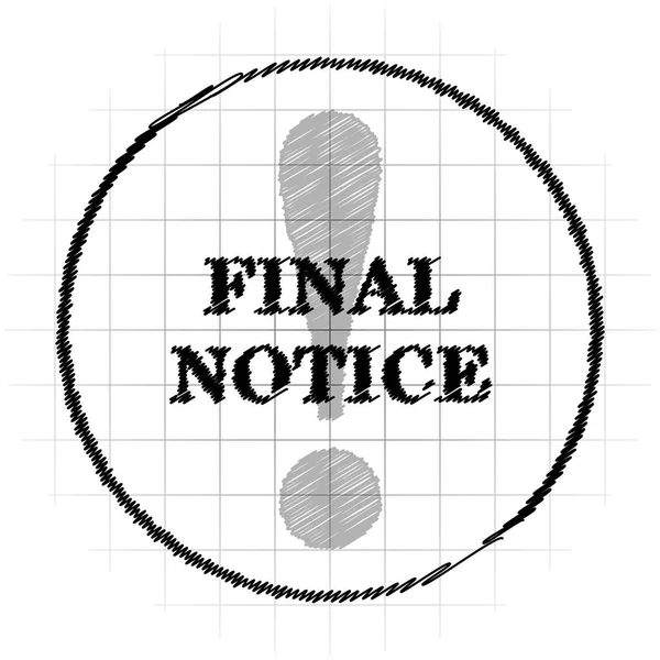 Final Notice Icon Internet Button White Background — Stock Photo, Image