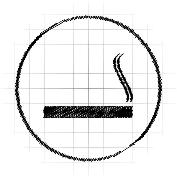 Zigarettensymbol Internet Taste Auf Weißem Hintergrund — Stockfoto