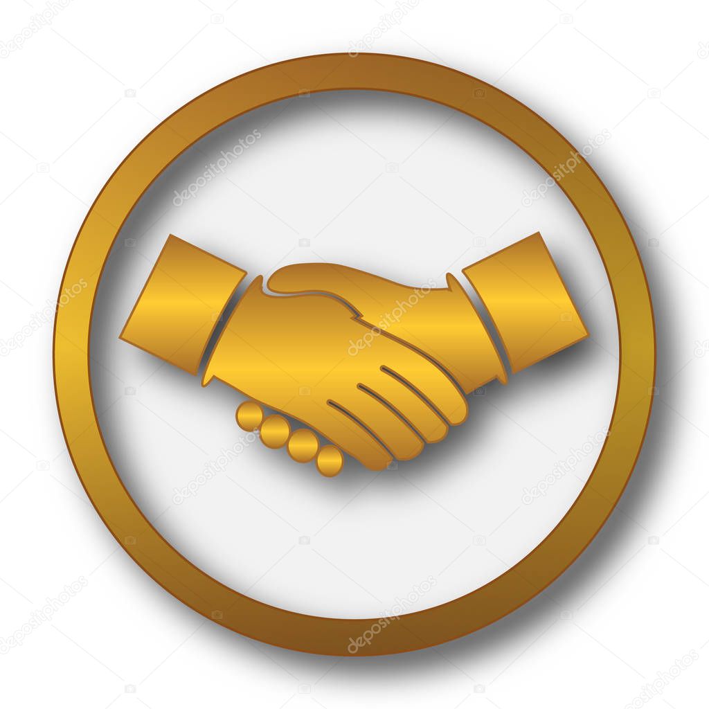 Agreement icon. Internet button on white background