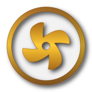 Fan simge. Beyaz arka plan üzerinde Internet düğmesi