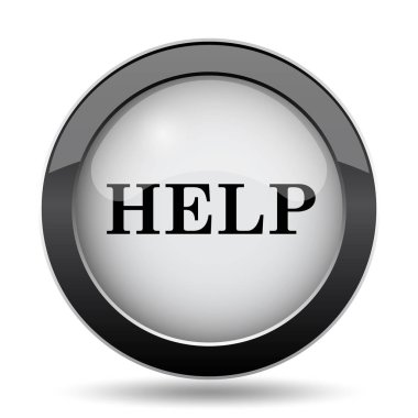 Yardım simgesi. Beyaz arka plan üzerinde Internet düğmesi