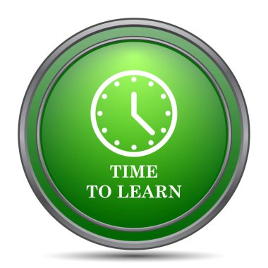 Simge öğrenme zamanı. Beyaz arka plan üzerinde Internet düğmesi