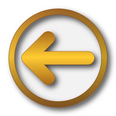 Sol ok simgesi. Beyaz arka plan üzerinde Internet düğmesi