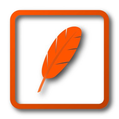 Tüy simgesi. Beyaz arka plan üzerinde Internet düğmesi