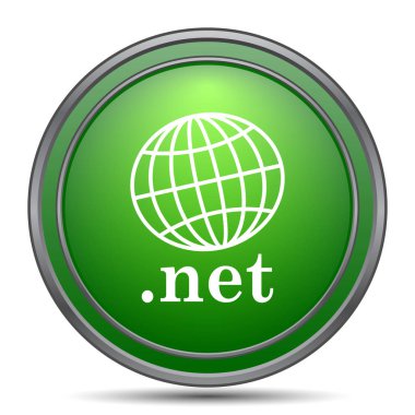.NET simgesi. Beyaz arka plan üzerinde Internet düğmesi