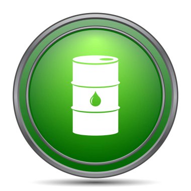 Petrol varil simgesi. Beyaz arka plan üzerinde Internet düğmesi