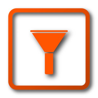 Filtre simgesi. Beyaz arka plan üzerinde Internet düğmesi