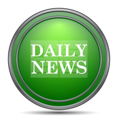 Günlük haber simgesi. Beyaz arka plan üzerinde Internet düğmesi