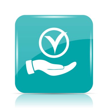 El simgesi ile kene. Beyaz arka plan üzerinde Internet düğmesi