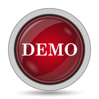 Demo simgesi. Beyaz arka plan üzerinde Internet düğmesi
