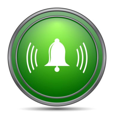 Zil simgesini. Beyaz arka plan üzerinde Internet düğmesi