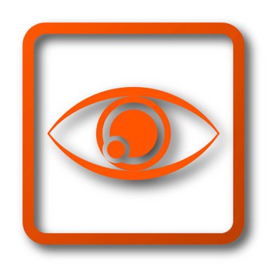 Göz simgesini. Beyaz arka plan üzerinde Internet düğmesi