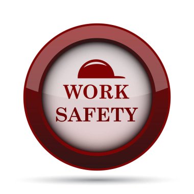 İş güvenlik simgesi. Beyaz arka plan üzerinde Internet düğmesi.