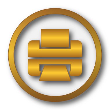 Yazıcı simgesi. Beyaz arka plan üzerinde Internet düğmesi