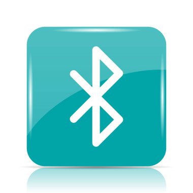 Bluetooth simgesi. Beyaz arka plan üzerinde Internet düğmesi