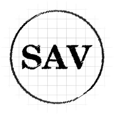 Sav simgesi. Beyaz arka plan üzerinde Internet düğmesi