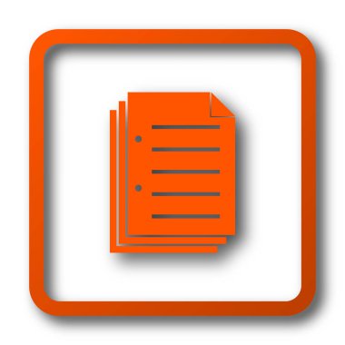 Belge simgesi. Beyaz arka plan üzerinde Internet düğmesi