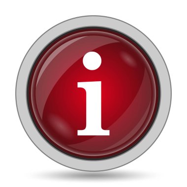 bilgi simgesi. Beyaz arka plan üzerinde Internet düğmesi