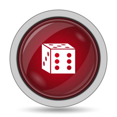 Zar simgesi. Beyaz arka plan üzerinde Internet düğmesi