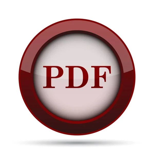 Pdf アイコン 白い背景の上のインター ネット ボタン — ストック写真