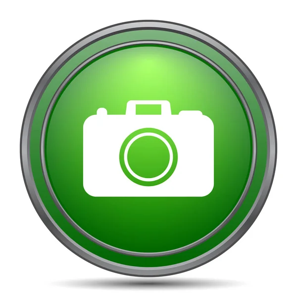 Ikona Kamery Zdjęcia Przycisk Internet Białym Tle — Zdjęcie stockowe