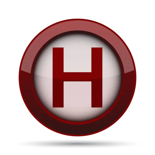 Hospital Icon Internet Button White Background — Stock Photo, Image