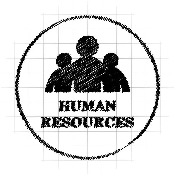 人力资源图标 — 图库照片