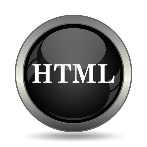 Html Simgesi Beyaz Arka Plan Üzerinde Internet Düğmesi — Stok fotoğraf