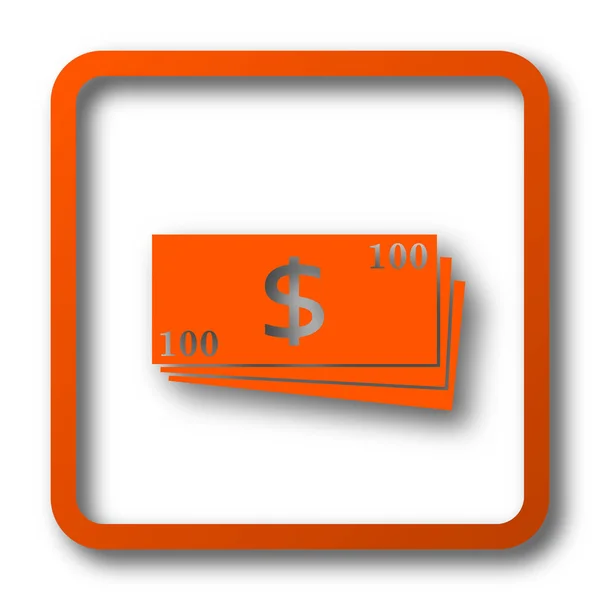 Pictogram Voor Geld Internet Knop Witte Achtergrond — Stockfoto