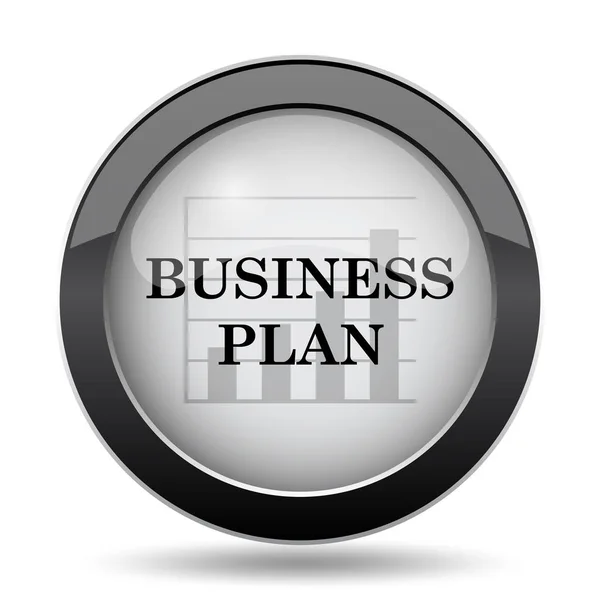 Business plan icon. Internet button on white background