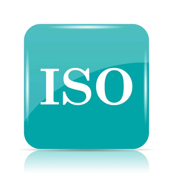 Icona Iso Pulsante Internet Sfondo Bianco — Foto Stock