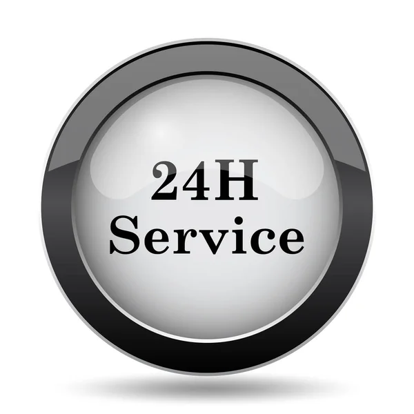 24H Service Icon Internet Button White Background — Stock Photo, Image