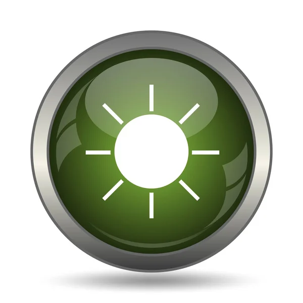 Ícone Solar Botão Internet Fundo Branco — Fotografia de Stock