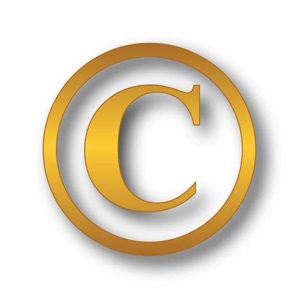 Urheberrechtssymbol Internet Taste Auf Weißem Hintergrund — Stockfoto