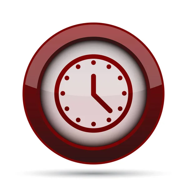 Clock Icon Internet Button White Background — Stock Photo, Image